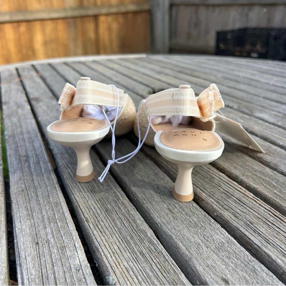 Nwt Nwt Women's Milan Slingback Heels - A New Day size 8.5 wedding pearl summer - Picture 5 of 8